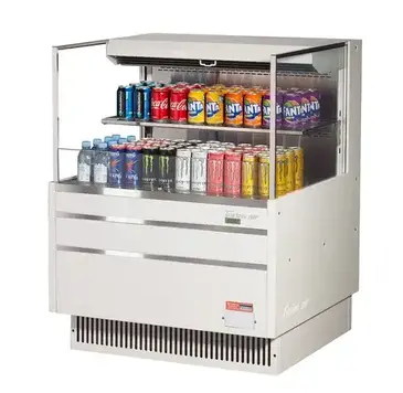 Turbo Air TOM-36L-UF-W(B)-2S-N Merchandiser, Open Refrigerated Display