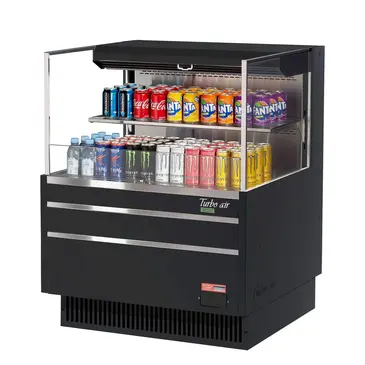 Turbo Air TOM-36L-UF-W(B)-2S-N Merchandiser, Open Refrigerated Display