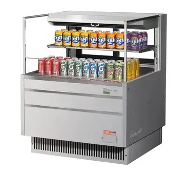 Turbo Air TOM-36L-UFD-S-2S-N Merchandiser, Open Refrigerated Display