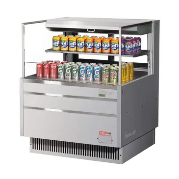 Turbo Air TOM-36L-UFD-S-2S-N Merchandiser, Open Refrigerated Display