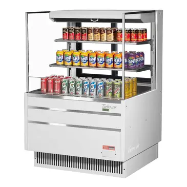 Turbo Air TOM-36L-UFD-W(B)-3S-N Merchandiser, Open Refrigerated Display