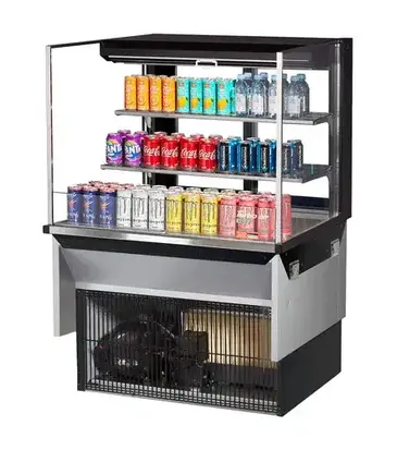 Turbo Air TOM-36L-UFD-W(B)-3SI-N Display Case, Refrigerated, Drop In