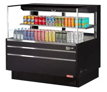 Turbo Air TOM-48L-UFD-W(B)-2S-N Merchandiser, Open Refrigerated Display