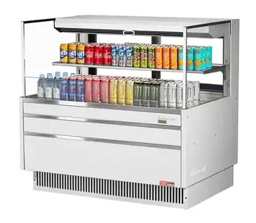 Turbo Air TOM-48L-UFD-W(B)-2S-N Merchandiser, Open Refrigerated Display