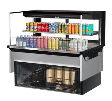 Turbo Air TOM-48L-UFD-W(B)-2SI-N Display Case, Refrigerated, Drop In