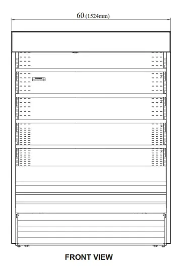 Turbo Air TOM-60EB-N Merchandiser, Open Refrigerated Display