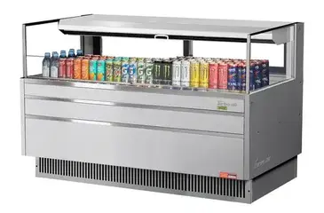 Turbo Air TOM-60L-UFD-S-1S-N Merchandiser, Open Refrigerated Display