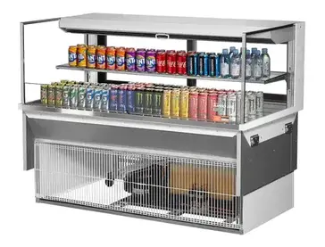 Turbo Air TOM-60L-UFD-W(B)-2SI-N Display Case, Refrigerated, Drop In