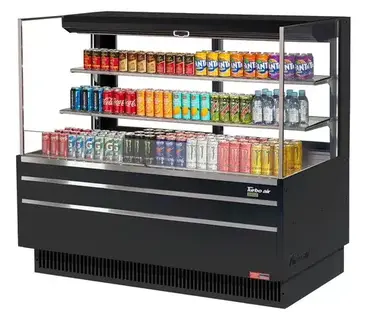 Turbo Air TOM-60L-UFD-W(B)-3S-N Merchandiser, Open Refrigerated Display