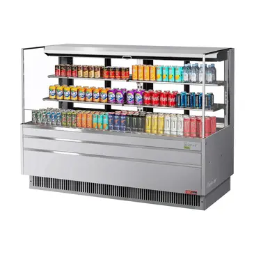 Turbo Air TOM-72L-UFD-S-3S-N Merchandiser, Open Refrigerated Display