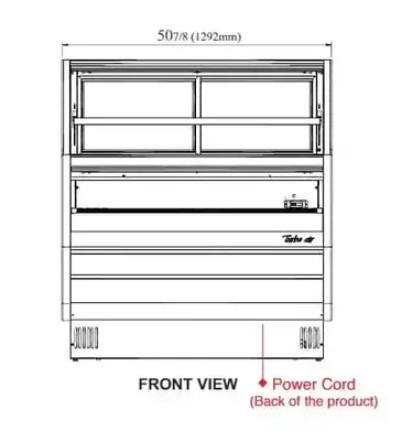 Turbo Air TOM-W-50SB-UF-N Merchandiser, Open Refrigerated Display