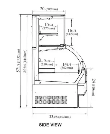 Turbo Air TOM-W-50SB-UF-N Merchandiser, Open Refrigerated Display