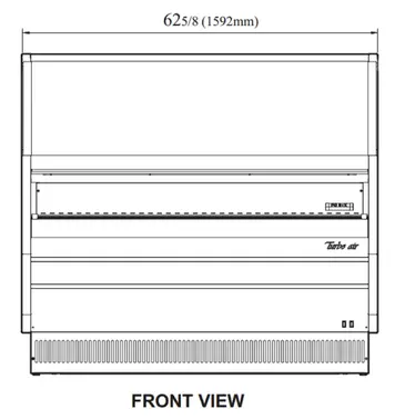 Turbo Air TOM-W-60SB-N Merchandiser, Open Refrigerated Display