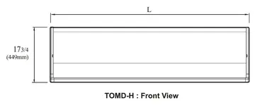 Turbo Air TOMD-50HW Display Case, Non-Refrigerated Countertop