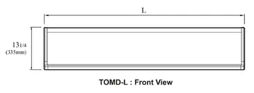 Turbo Air TOMD-50LW Display Case, Non-Refrigerated Countertop