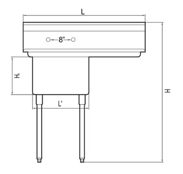 Turbo Air TSA-1-12-R1 Sink, (1) One Compartment