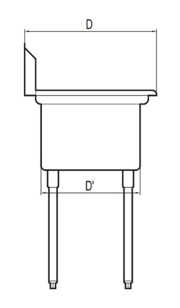 Turbo Air TSA-1-12-R1 Sink, (1) One Compartment