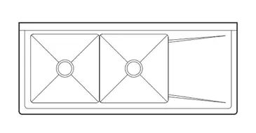 Turbo Air TSA-2-R1 Sink, (2) Two Compartment