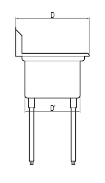 Turbo Air TSA-2-R1 Sink, (2) Two Compartment