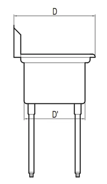 Turbo Air TSA-3-14-N Sink, (3) Three Compartment