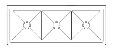 Turbo Air TSA-3-14-N Sink, (3) Three Compartment