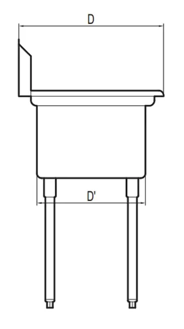 Turbo Air TSB-1-L2 Sink, (1) One Compartment