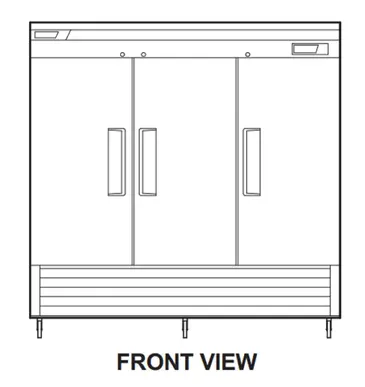 Turbo Air TSF-72SD-N Freezer, Reach-in