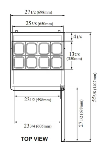 Turbo Air TST-28SD-N Refrigerated Counter, Sandwich / Salad Unit