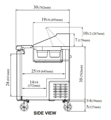 Turbo Air TST-28SD-N Refrigerated Counter, Sandwich / Salad Unit