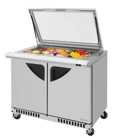 Turbo Air TST-48SD-18-FB-N-GL Refrigerated Counter, Mega Top Sandwich / Salad Unit