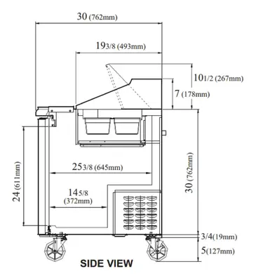 Turbo Air TST-48SD-N Refrigerated Counter, Sandwich / Salad Unit