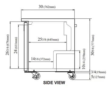 Turbo Air TUF-48SD-N Freezer, Undercounter, Reach-In