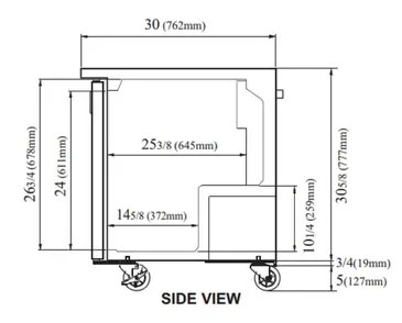 Turbo Air TUF-60SD-N Freezer, Undercounter, Reach-In