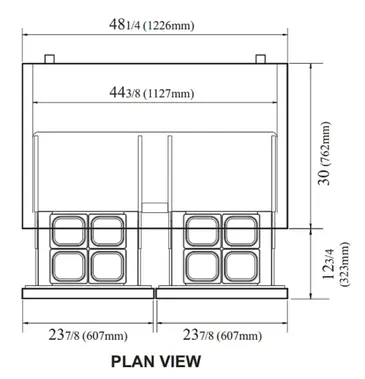 Turbo Air TUR-48SD-D4-N Refrigerator, Undercounter, Reach-In