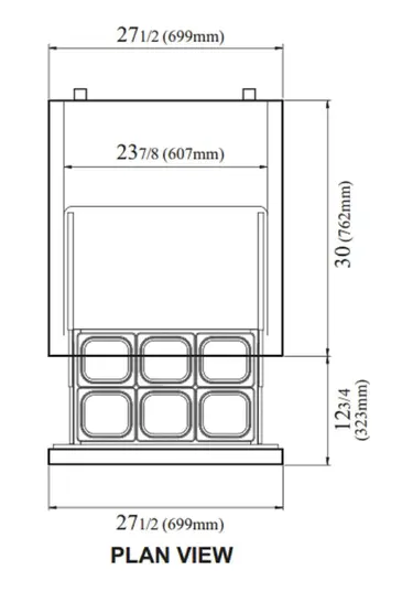 Turbo Air TWR-28SD-D2-N Refrigerated Counter, Work Top