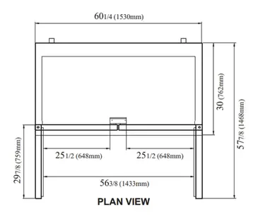 Turbo Air TWR-60SD-N Refrigerated Counter, Work Top