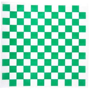 USA PAPER PACKAGE Sandwich Wrap, 12" x 12", Green Checkered, (Sold Per Case / 5packs per case), USA Paper Packaging