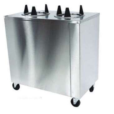 USED EQUIPMENT Dish Dispenser, 40", Stainless Steel, 2 Head, Mobile, Used Equipment USEP07929