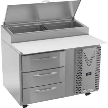 Victory Refrigeration VPPD46HC-3 Refrigerated Counter, Pizza Prep Table