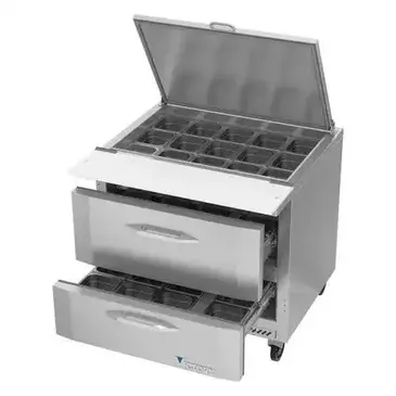 Victory Refrigeration VSPD36HC-15B-2 Refrigerated Counter, Mega Top Sandwich / Salad Un