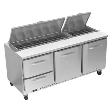 Victory Refrigeration VSPD72HC-18-2 Refrigerated Counter, Sandwich / Salad Unit