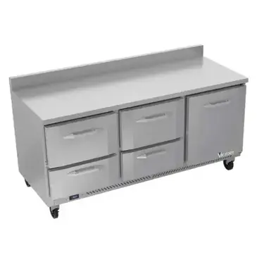 Victory Refrigeration VWRD72HC-4 Refrigerated Counter, Work Top