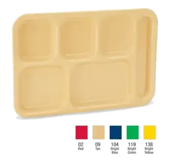 Vollrath 2615-104 Tray, Compartment, Plastic