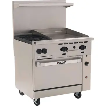 Vulcan 36C-2B24G Range, 36" Restaurant, Gas