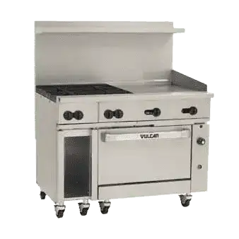 Vulcan 48C-4B24G Range, 48" Restaurant, Gas