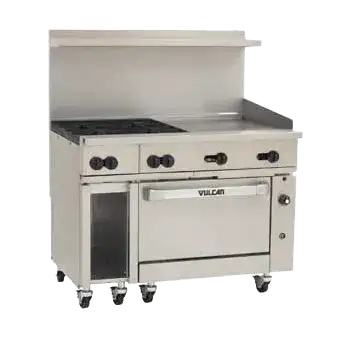 Vulcan 48C-4B24G Range, 48" Restaurant, Gas