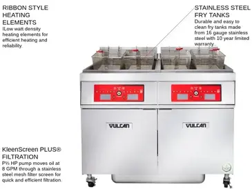Vulcan 4ER50CF Fryer, Electric, Multiple Battery