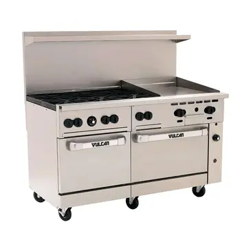 Vulcan 60SS-6B24G Range, 60" Restaurant, Gas