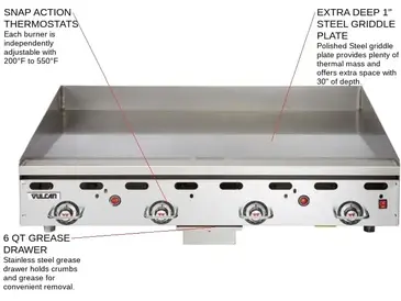 Vulcan 924RX-30 Griddle, Gas, Countertop