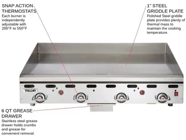 Vulcan 948RX Griddle, Gas, Countertop